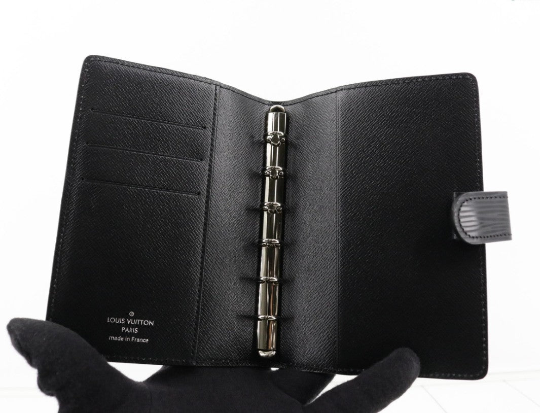 Pre-owned Louis Vuitton Small Day Agenda Epi Leather LOU.S.1269 (Black)
