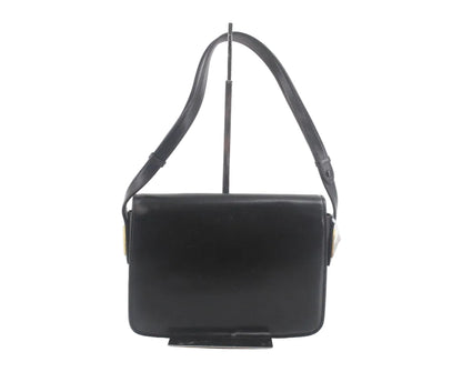 Pre-Owned Gucci Vintage Leather Adjustable Strap Shoulder Bag (Black) GUC.B.1080