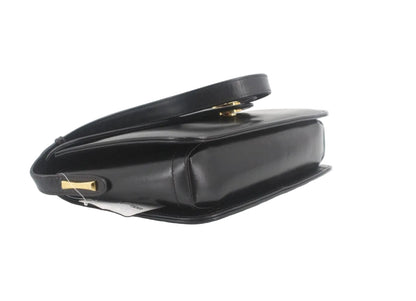 Pre-Owned Gucci Vintage Leather Adjustable Strap Shoulder Bag (Black) GUC.B.1080