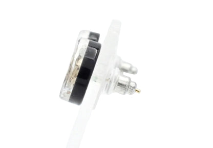 Pre-owned Chanel Argyle Black, White & Silver 2019 Pierced Earrings CHA.J.1134