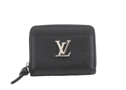 Pre-Owned Louis Vuitton LockMe Leather Wallet (black 2) LOU.S.1277