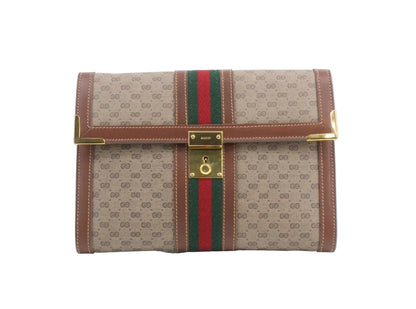 Pre-Owned Gucci Vintage GG Web Canvas Clutch GUC.B.1083