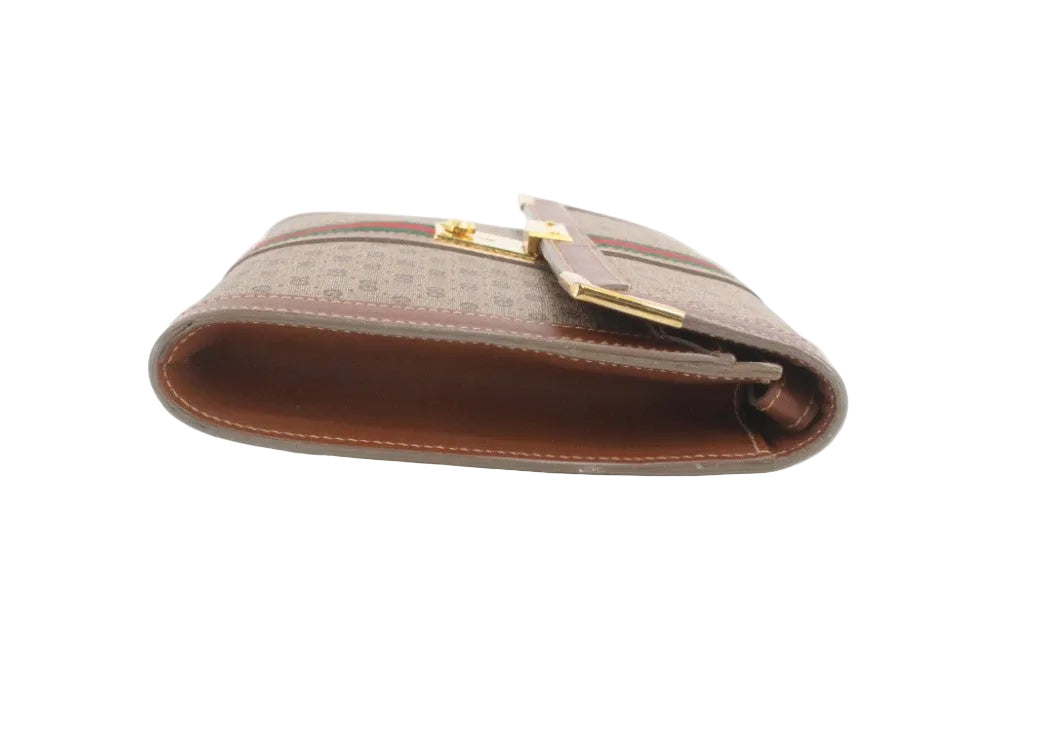 Pre-Owned Gucci Vintage GG Web Canvas Clutch GUC.B.1083