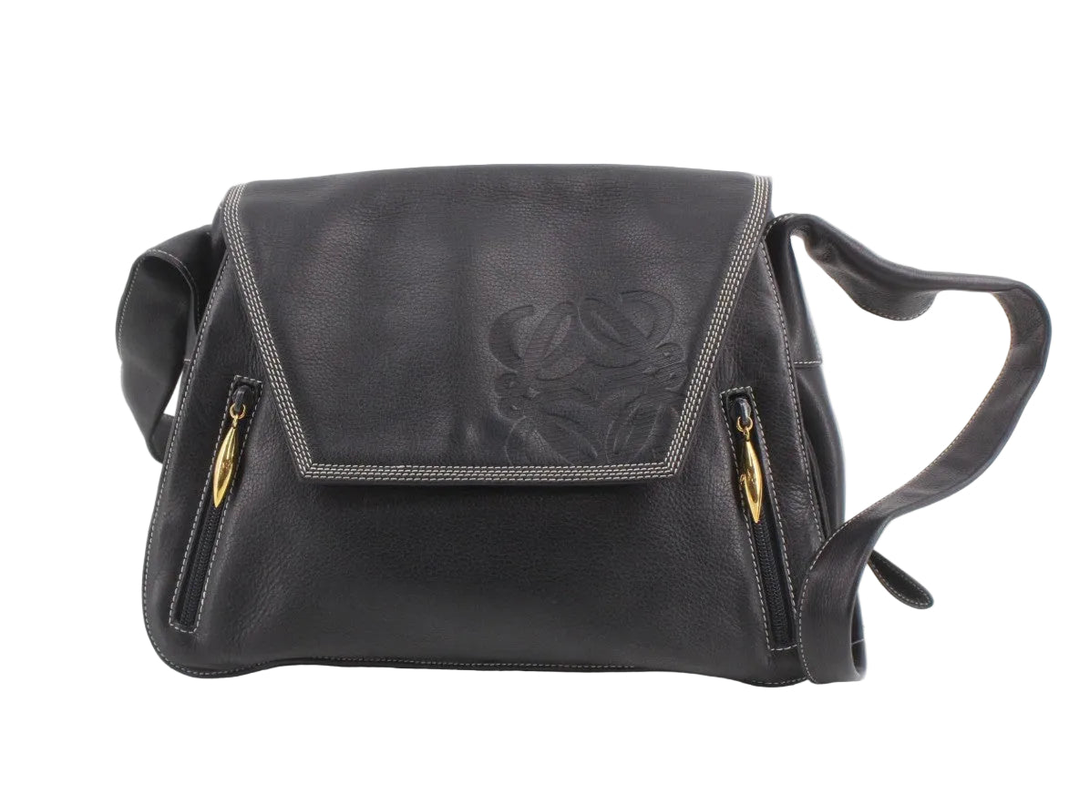Pre-Owned Loewe Anagram Leather Shoulder Bag LOE.B.1012