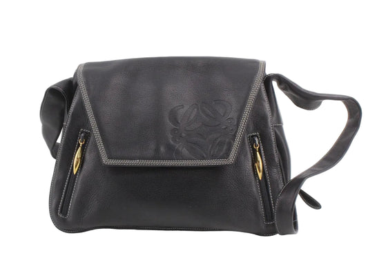Pre-Owned Loewe Anagram Leather Shoulder Bag LOE.B.1012