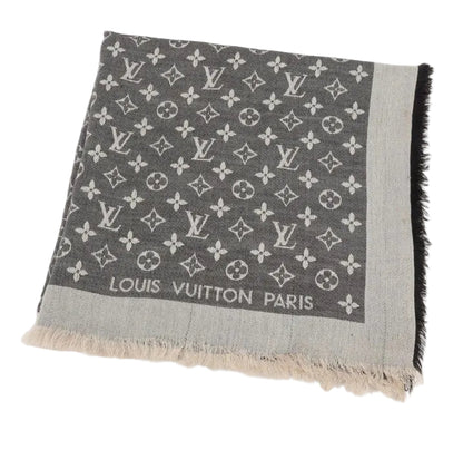 Pre-Owned Louis Vuitton Denim Blanket Shawl (Black) LOU.A.1052