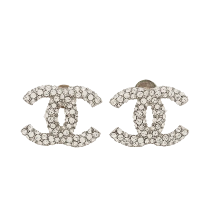 Pre-Owned Chanel 2022 CC Mini Stone Pierced Earrings CHA.J.1146