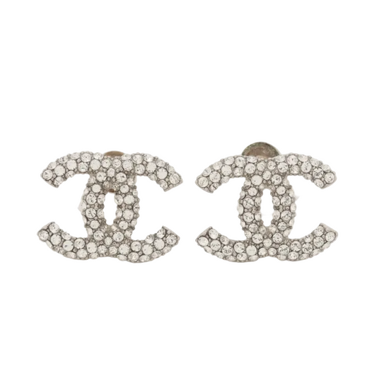 Pre-Owned Chanel 2022 CC Mini Stone Pierced Earrings CHA.J.1146