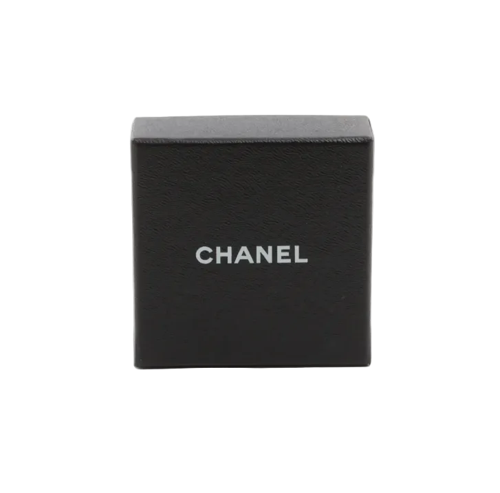Pre-Owned Chanel 2017 Silver Stone CC Mark Brooch CHA.J.1148