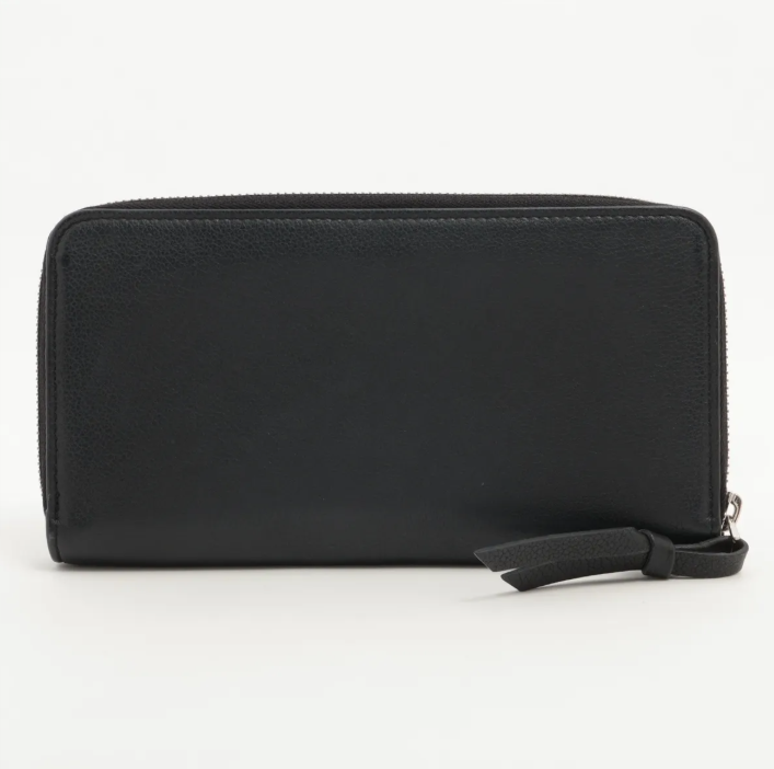 Pre-Owned Louis Vuitton Zippy Long LockMe Leather Wallet (Black) LOU.S.1296
