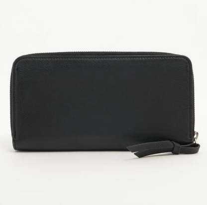 Pre-Owned Louis Vuitton Zippy Long LockMe Leather Wallet (Black) LOU.S.1296