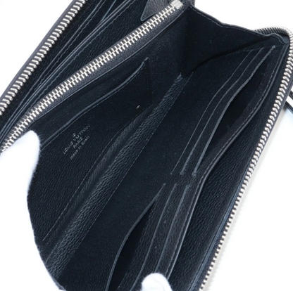 Pre-Owned Louis Vuitton Zippy Long LockMe Leather Wallet (Black) LOU.S.1296
