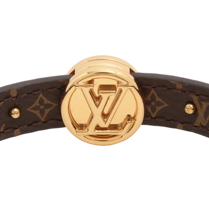 Pre-Owned Louis Vuitton LV Circle Reversible Monogram Bracelet (Red & Mono) LOU.J.1010