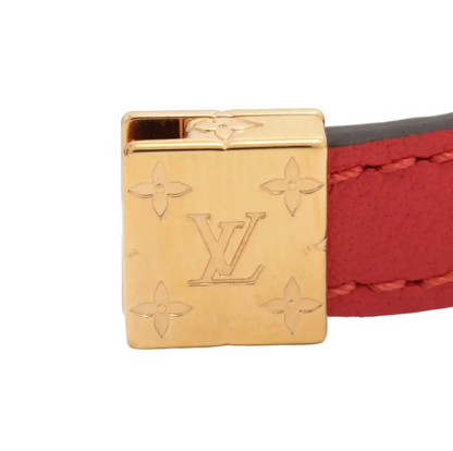 Pre-Owned Louis Vuitton LV Circle Reversible Monogram Bracelet (Red & Mono) LOU.J.1010