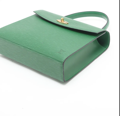 Pre-Owned Louis Vuitton Vintage Malesherbes Epi Leather Top Handle Bag (Green) LOU.B.1184