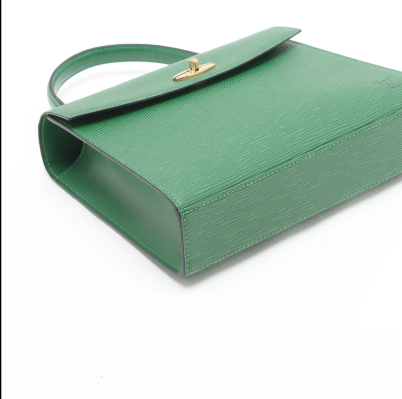 Pre-Owned Louis Vuitton Vintage Malesherbes Epi Leather Top Handle Bag (Green) LOU.B.1184