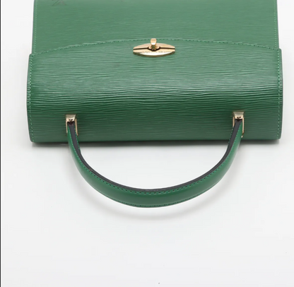 Pre-Owned Louis Vuitton Vintage Malesherbes Epi Leather Top Handle Bag (Green) LOU.B.1184