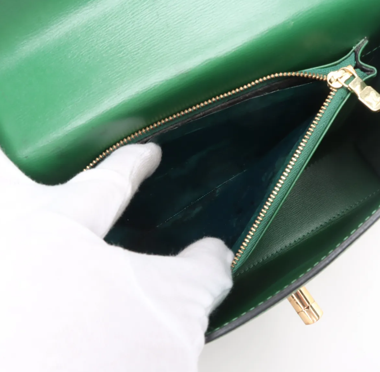 Pre-Owned Louis Vuitton Vintage Malesherbes Epi Leather Top Handle Bag (Green) LOU.B.1184