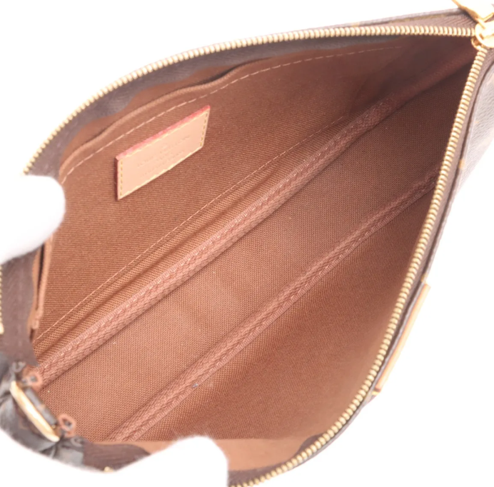 Pre-Owned Louis Vuitton Multi Pochette Accessories Monogram Canvas Green Strap LOU.B.1187