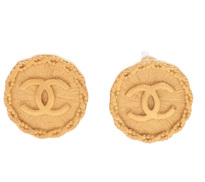 Pre-Owned Chanel Vintage Gold Coin 1993 Clip On Earrings CHA.J.1149