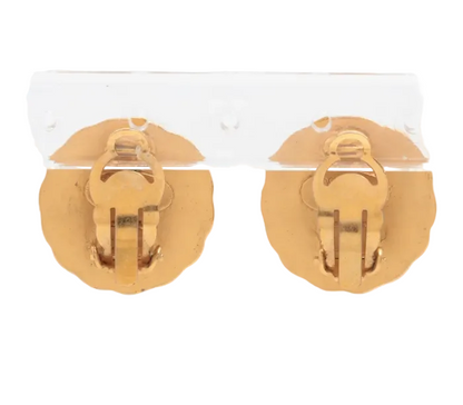 Pre-Owned Chanel Vintage Gold Coin 1993 Clip On Earrings CHA.J.1149