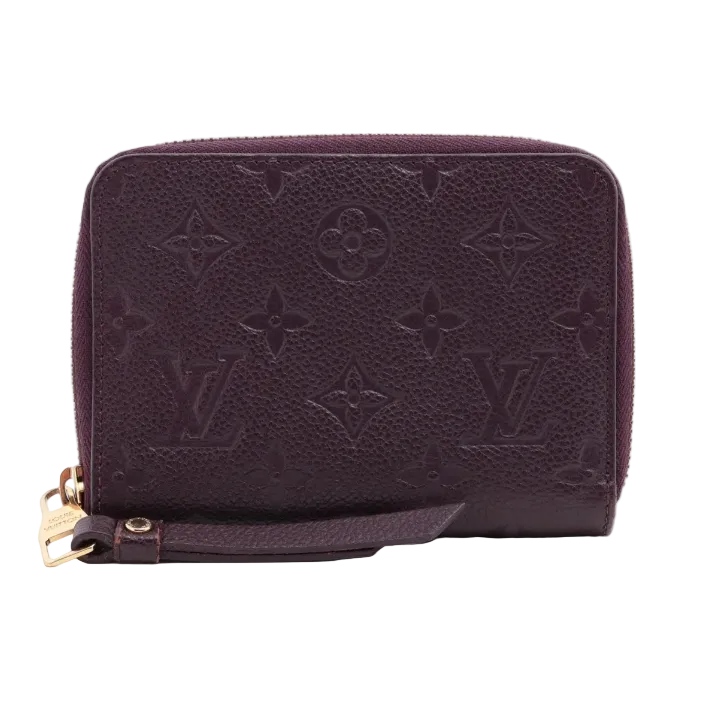 Pre-owned Louis Vuitton Mini Zippy Organizer Empreinte Leather Wallet (Eggplant) LOU.S.1299
