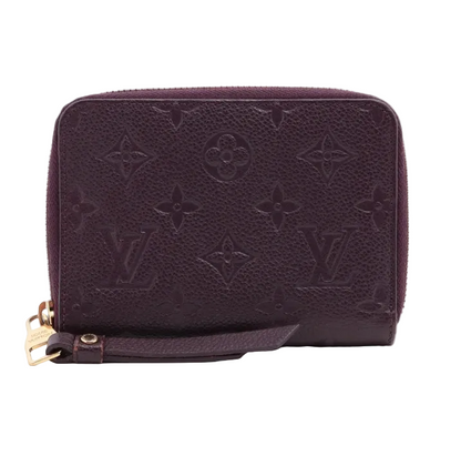 Pre-owned Louis Vuitton Mini Zippy Organizer Empreinte Leather Wallet (Eggplant) LOU.S.1299