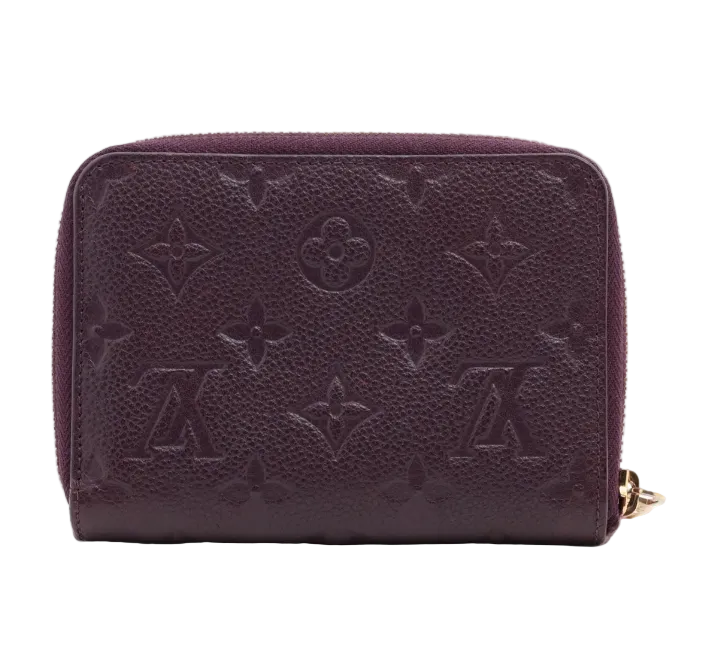 Pre-owned Louis Vuitton Mini Zippy Organizer Empreinte Leather Wallet (Eggplant) LOU.S.1299