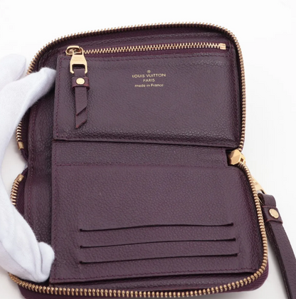 Pre-owned Louis Vuitton Mini Zippy Organizer Empreinte Leather Wallet (Eggplant) LOU.S.1299