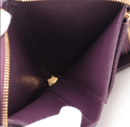 Pre-owned Louis Vuitton Mini Zippy Organizer Empreinte Leather Wallet (Eggplant) LOU.S.1299