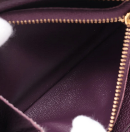 Pre-owned Louis Vuitton Mini Zippy Organizer Empreinte Leather Wallet (Eggplant) LOU.S.1299