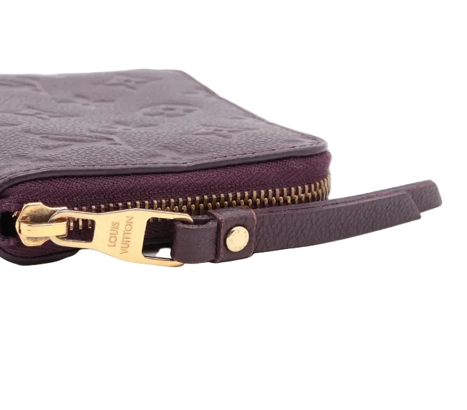 Pre-owned Louis Vuitton Mini Zippy Organizer Empreinte Leather Wallet (Eggplant) LOU.S.1299