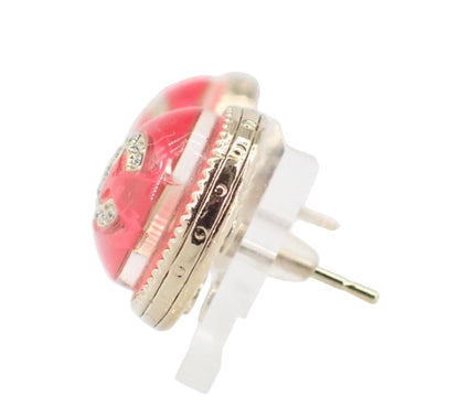 Pre-Owned Chanel 22C Rhinestone Round Stud Earrings CHA.J.1029