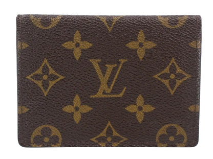 Pre-Owned Louis Vuitton Porto 2 Cult Vertical Monogram Canvas Card Holder LOU.S.1193