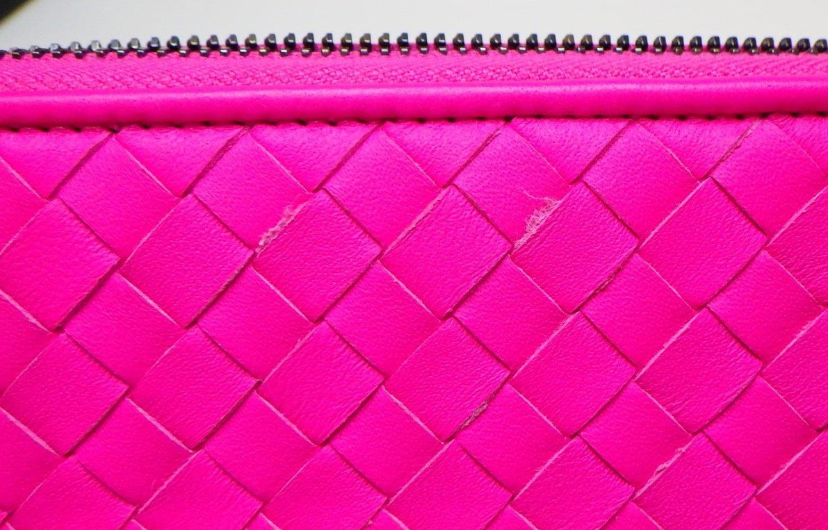 Pre-Owned Bottega Veneta Intrecciato Zippy Wallet (Pink) BOT.S.1006
