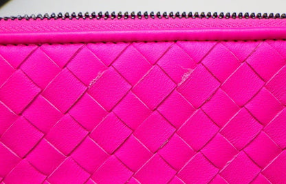 Pre-Owned Bottega Veneta Intrecciato Zippy Wallet (Pink) BOT.S.1006