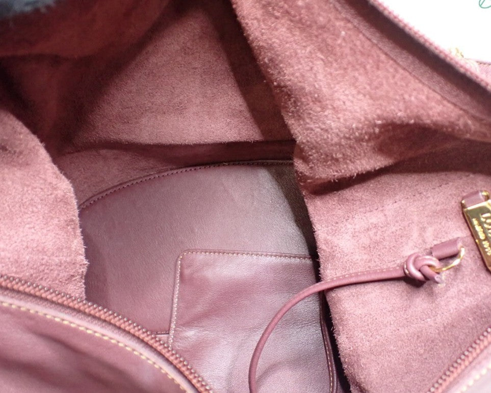 Pre-Owned Loewe Nappa Leather Shoulder Bag (Burgundy) LOE.B.1010
