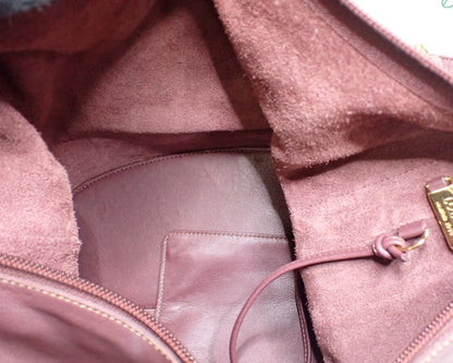 Pre-Owned Loewe Nappa Leather Shoulder Bag (Burgundy) LOE.B.1010