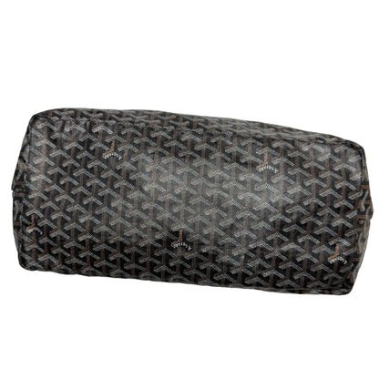 Pre-Owned Goyard Saint Louis Coated Canvas Tote (Black & Tan) GOY.B.1002