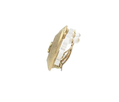 Pre-owned Chanel 95’ Medallion Round Clip Ons CHA.J.1080