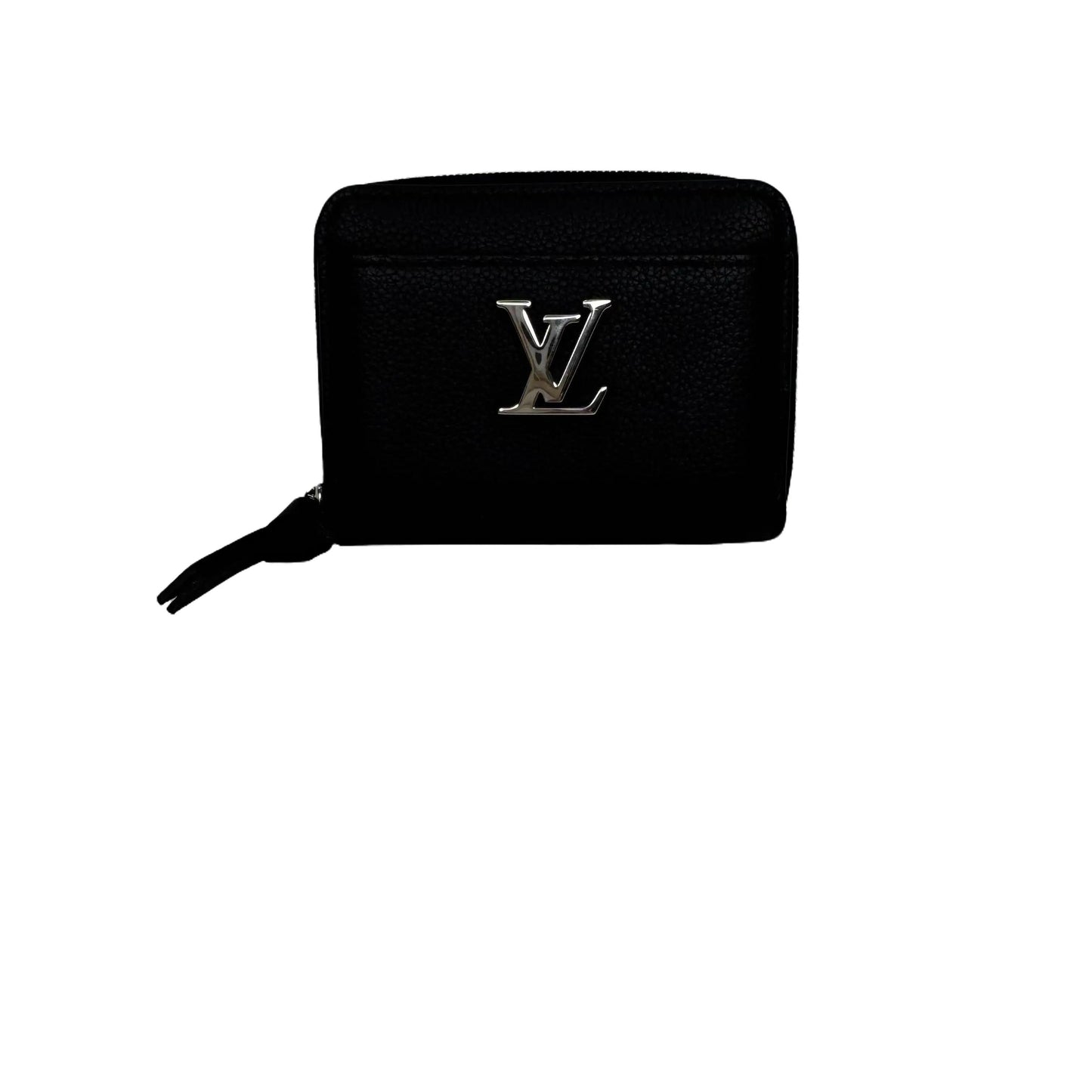 Pre-Owned Louis Vuitton LockMe Leather Wallet (black))- LOU.S.1254