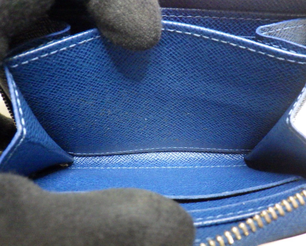 Pre-owned Louis Vuitton Zippy Coin Purse Epi Leather Wallet (Navy) LOU.S.1280