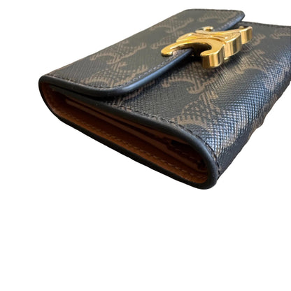 Pre-Owned Celine Triomphe Compact Wallet with Coin Triomphe Canvas CEL.S.1003