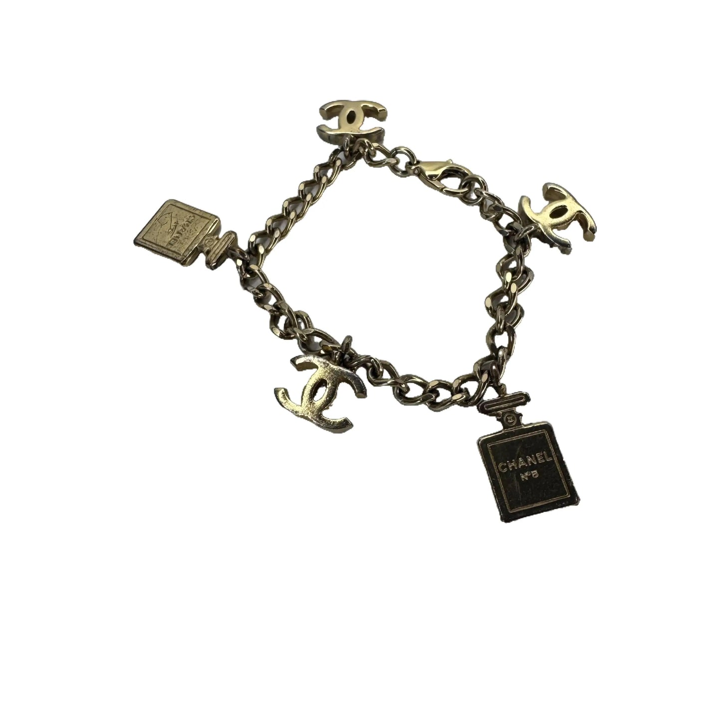 Pre-Owned Chanel 2002 Coco Mark & Perfume Charm Bracelet CHA.J.1141