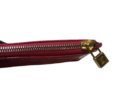 Pre-owned Louis Vuitton Pochette Cle Vernis Leather Card Holder (Pink) LOU.S.1272