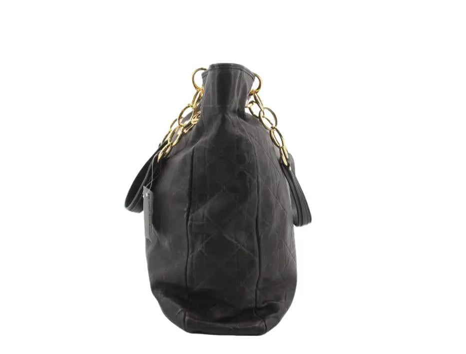Pre-Owned Christian Dior Large Cannage Lady Dior Soft Lambskin Shopping Tote DIO.B.1012