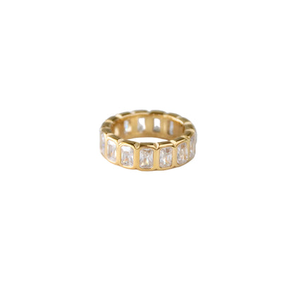 Fashion Emerald Cut Eternity Band Size 7