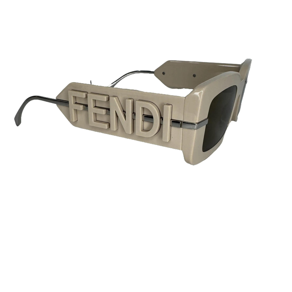 Pre-Owned Fendi Fendigraphy Beige Sunglasses FEN.A.1004