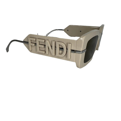 Pre-Owned Fendi Fendigraphy Beige Sunglasses FEN.A.1004