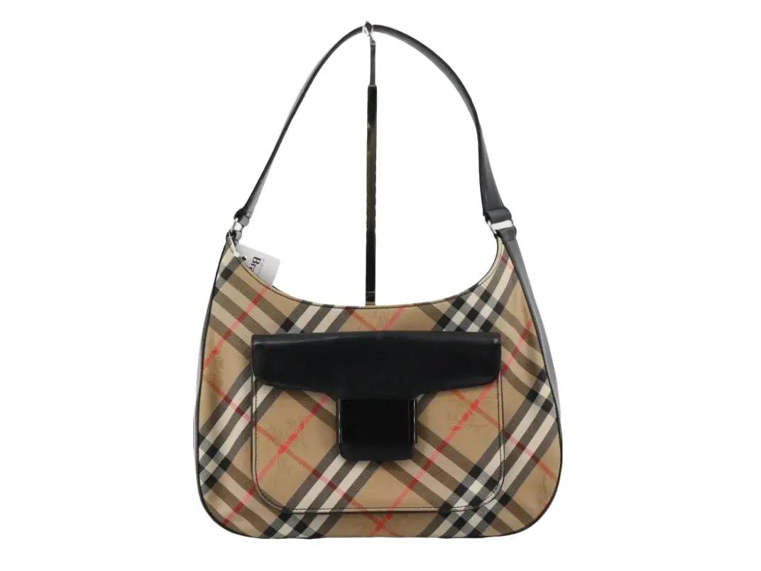 Pre-Owned Burberry Nova Check Shadow Horse Canvas and Leather Shoulder Bag BUR.B.1041